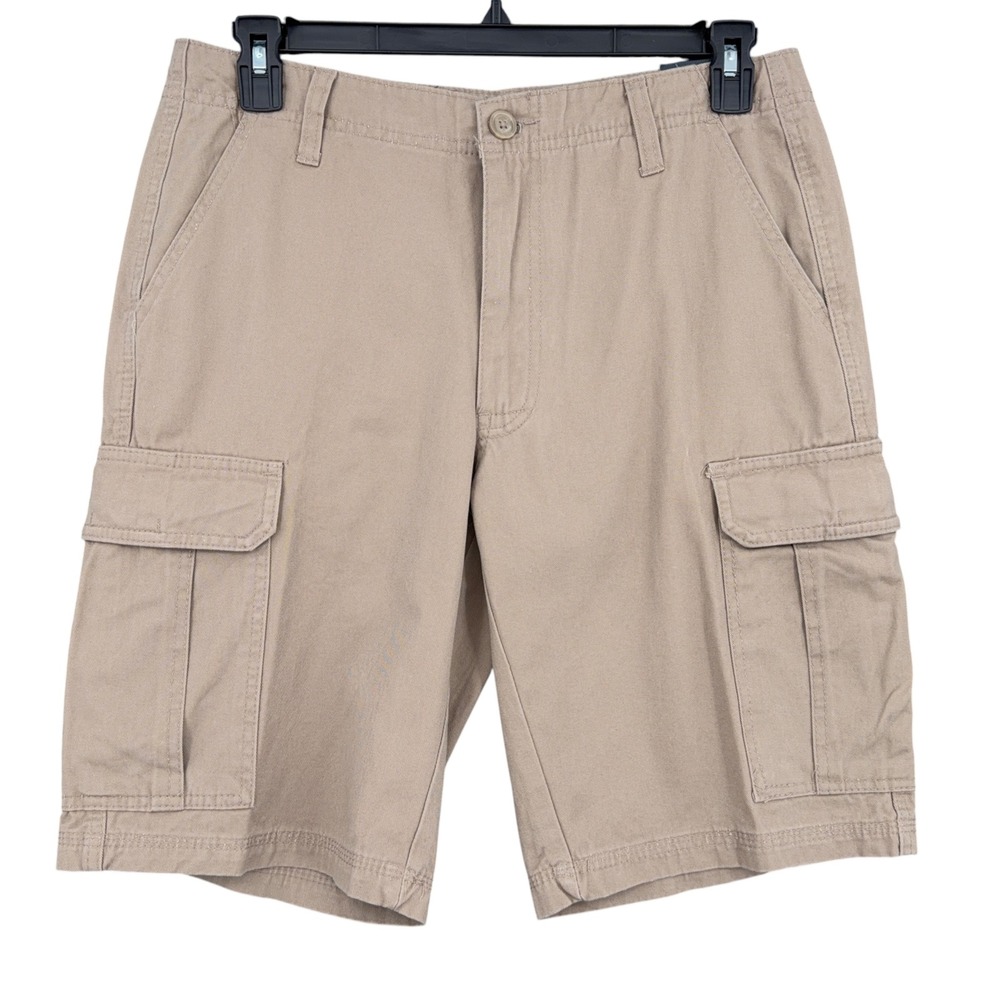 Michael Brandon Cargo Short Mens 32 100% Cotton Khaki MC0337